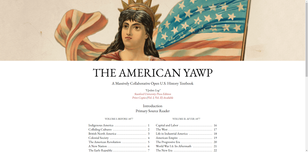 Screenshot of americanyawp.com